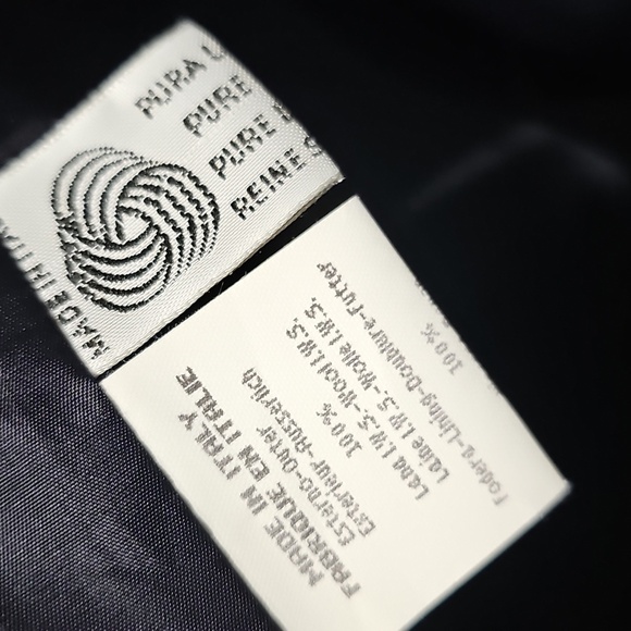 Byblos Elegant Wool Open Front Navy Jacket Size 8 Made In Italy - Picture 3 of 5